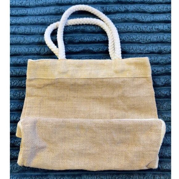 Vintage Trader Joe’s Jute Rope Handle Tote Bag Rare - Picture 7 of 10
